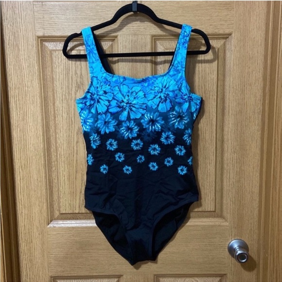 Nwt Chlorine Resistant Tank Style Swimsuits For All 1 Piece Sporty plus size 24 - Picture 3 of 5